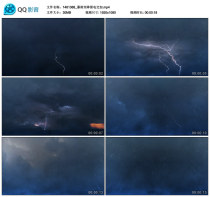 Rainstorm sudden drop thunder and lightning plus thunderstorm Dark Cloud Lightning Thunder downpour heavy rain led background real video material