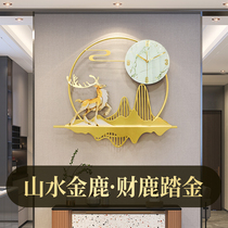 Clock and clock modern personality creative hanging wall clock light luxury decoration quartz clock Net red living room home fashion watch