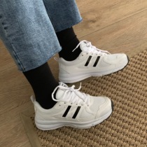 Xu Liu Mang basic Joker 2019 autumn new two bar sneakers students Leisure running small white shoes women