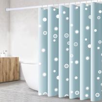 Nordic bathroom curtain thickened waterproof and mildewproof shower curtain set free perforated bathroom shower curtain cloth partition curtain curtain