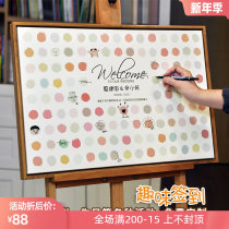 Annual meeting sign-in creative event sign-in board sign-in wall sign-in this opening signature wall photo frame wedding signature frame
