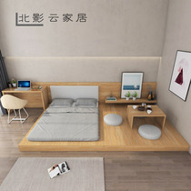Day-style double floor-floor bunk bed ground floor short bed with combination desk customizable solid wood minima beds