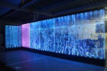 Water curtain wall Water flow wall bubble water dance large acrylic screen partition entrance fish tank living room aquarium custom