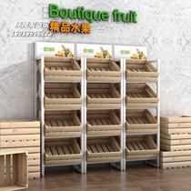 Fruit store shelves Vegetable display cabinet shelves Wine rack Cake cabinet Fresh supermarket fruit and vegetable multi-layer display shelves