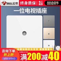 Bull cable TV socket panel Closed-circuit TV household concealed 86 type TV panel G07