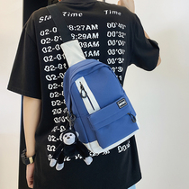 Men Skew Satchel Fashion Trend Chest Bag Female Summer Student Leisure Sports Single Shoulder Bag Tide Card Satchel Small Backpack