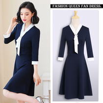 High-end professional dress spring fashion OL temperament goddess Fan formal dress Sales department overalls large size skirt