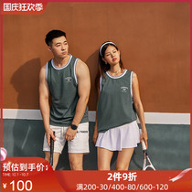 Alpha a rough tennis style couple Net vest summer breathable T-shirt sleeveless wide shoulder sports fitness suit