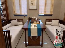 New Chinese sofa card seat Restaurant Club Teahouse hotel box leisure area reception negotiation double sofa