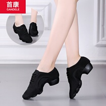 Latin dance shoes dance shoes female adult oxford cloth low-heel modern dance teacher shoes Friendship soft-soled square dance shoes