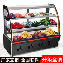 All-copper tube new a la carte cabinet refrigerated fresh cold dishes cooked food braised vegetables duck neck glass showcase three-layer refrigeration
