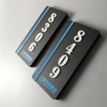 Acrylic Crystal three-dimensional word luminous door number hotel room number HD screen printing factory customization