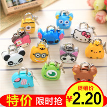 Lock household small padlock cabinet drawer lock student dormitory anti-theft lock creative cartoon mini luggage small lock