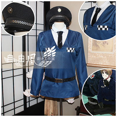 taobao agent [Freedom] Hei Teria APH Police British COS COS Service Arthur Anime Men's Uniform