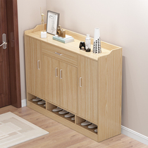 Shoe cabinet household door storage dust-proof simple shoe rack multi-layer economic solid wood color dormitory large-capacity storage rack