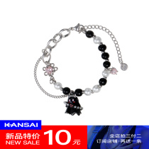 KANSAI New Black Small Ghost Ball Bracelet Sweet Cute Cute Love People Design Personality Fashion Accessories