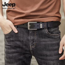 jeep gip imports head layer of cow leather mens leather men belt needle buckle business fashion high-end atmosphere genuine leather belt