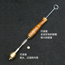 Cigarette nozzle copper head filter cleaning brush Pipe cleaning flue brush Hailiu cigarette nozzle through the needle