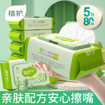 Plant baby wet wipes paper towels special large packaging family Practical Home Baby Children 5 packs of newborns