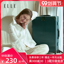 ELLE suitcase womens aluminum frame trolley case universal wheel 24 inch suitcase 20 inch boarding box password suitcase