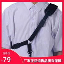 New slant shoulder saxophone strap Real cow leather thickened and widened Comfortable and breathable universal lanyard Sling neck strap