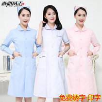 Nurse uniform doll collar winter and summer long and short sleeves round leader Medical shop experimental clothing Beauty work clothes white coat
