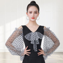 Dambao Rooku National Scale Morden Dance Blouses Women Dancing Design Sense Dance Shirt Conjoined High-end Latin Dance Practice Service
