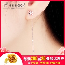 Platinum earrings female pt950 platinum earrings fashion flower earrings small fresh earrings pure gold earrings send girlfriend