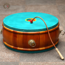 Dharma drum Big Drum Tibetan Buddhist supplies Tantric handmade Dharma drum drumstick Solid wood temple 70 cm cm big drum