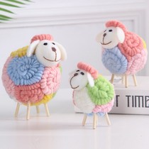 Creative living room decoration cute sheep felt ornaments wine cabinet TV cabinet childrens room layout desk furnishings