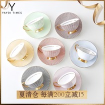 Yayoi era infinite bone China coffee cup and saucer ins Nordic simple creative exquisite afternoon tea Ceramic cup Water cup