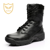 Winter monk D80204 waterproof stab-resistant combat boots cowhide Tactical Boots Black special combat land boots