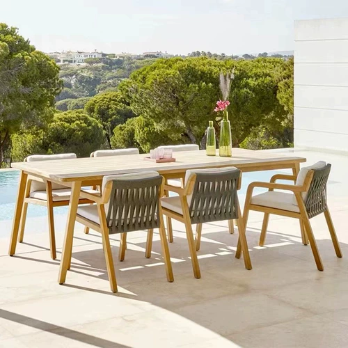 Nordic Outdoor Tengtu Table Stable Стул Сад Сад открыт -воздушный ресторан отдых Villa Отель водонепроницаемый солнцезащитный крем простой мебель