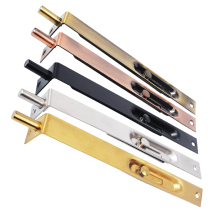 Stainless steel fire door concealed concealed door heaven and earth dark bolt double door wood door black door frame 7-shaped buckle