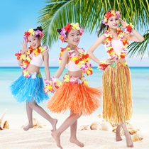 Hawaiian hula costume adult children parent-child performance environmental kindergarten performance props seaweed dance skirt