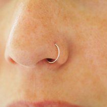 New product 14k gold 925 sterling silver nose ring European and American piercing import package gold nose ring Indian nose nail nose ornament is not allergic