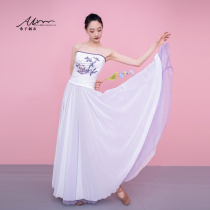 Xizi classical dance suit female summer color fairy air elegant big swing skirt Chinese modern folk dance double practice skirt