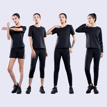 Sweat clothing womens set 2021 new summer short sleeve sweating sports top sweat clothing yoga running fitness clothing