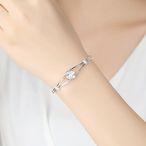 Four-leaf clover bracelet sterling silver female summer young girlfriends send mother solid foot silver bracelet birthday gift