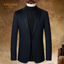 Cashmere suit mens single piece containing mulberry silk Pinci mens wool coat slim two-button striped woolen mens suit