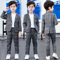 Boy suit suit suit 2021 Spring Autumn new childrens foreign style suit two-piece Korean handsome casual dress