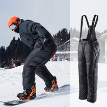 NH Nuoke outdoor thickened windproof pants sling down pants cold-proof and warm white goose down winter northern ski men