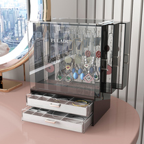 Acrylic jewelry storage box Transparent drawer earrings necklace Finishing cabinet Dresser shelf Desktop European style