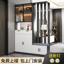 Porch cabinet shoe cabinet integrated partition cabinet modern simple light luxury hall living room screen entry home door