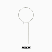  KVK potential series asymmetrical tassel combination necklace Light luxury niche female clavicle chain design sense summer simplicity