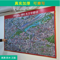 Shenzhen Hangzhou Guangzhou Wuhan Zhejiang Suzhou Jilin Shenyang Shaanxi real estate satellite map printing production