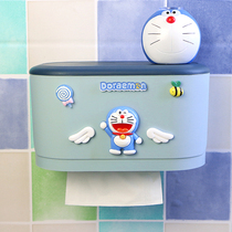 Toilet paper towel hanging box paper bucket round toilet paper paper box placed on the side of the paper towel roll with paper cute