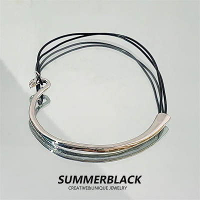 taobao agent Advanced necklace, black swan stainless steel, chain for key bag , light luxury style, high-quality style, simple and elegant design