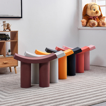 Shoe changing stool Home entrance net red living room small stool strip bench shoes low stool Nordic plastic Dumbo