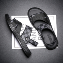 Tide Cards Genuine Leather Sandals Men 2022 New Summer Tide Non-slip Driving Cold Tug Dual-use Casual Outwear Beach Shoe Men